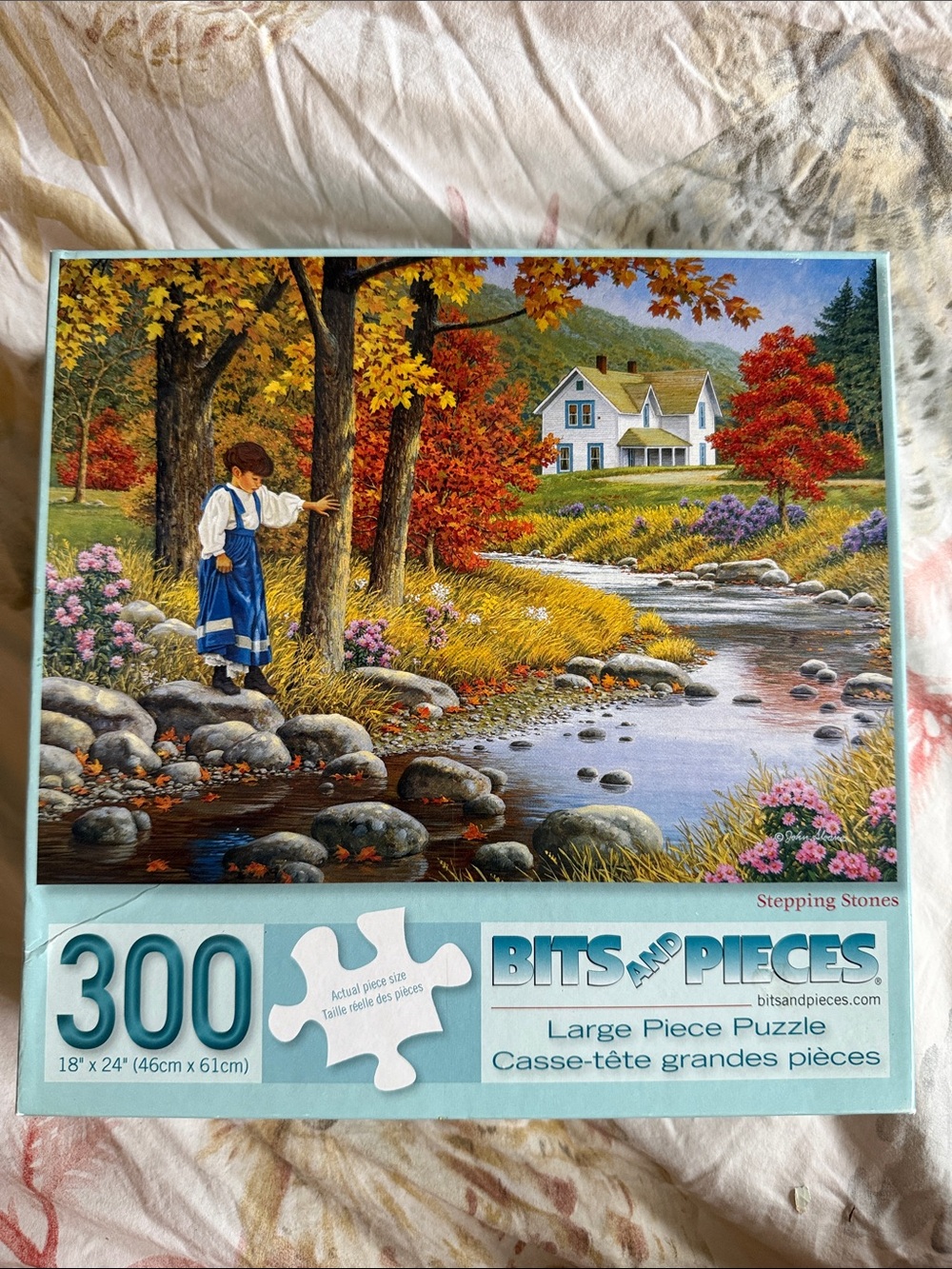 Bits and Pieces 'Stepping Stones' 300-Piece Puzzle - Blue Accents